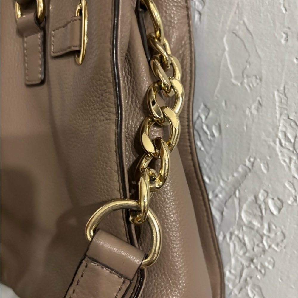 Michael Kors Brown Leather Tote Bag Crossbody Shoulder Purse - Picture 7 of 10